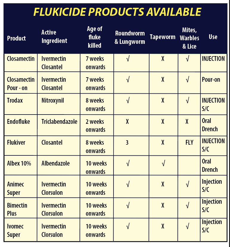 Flukicide Products Available