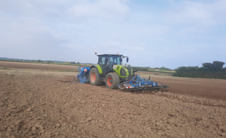 Tractor Sowing field